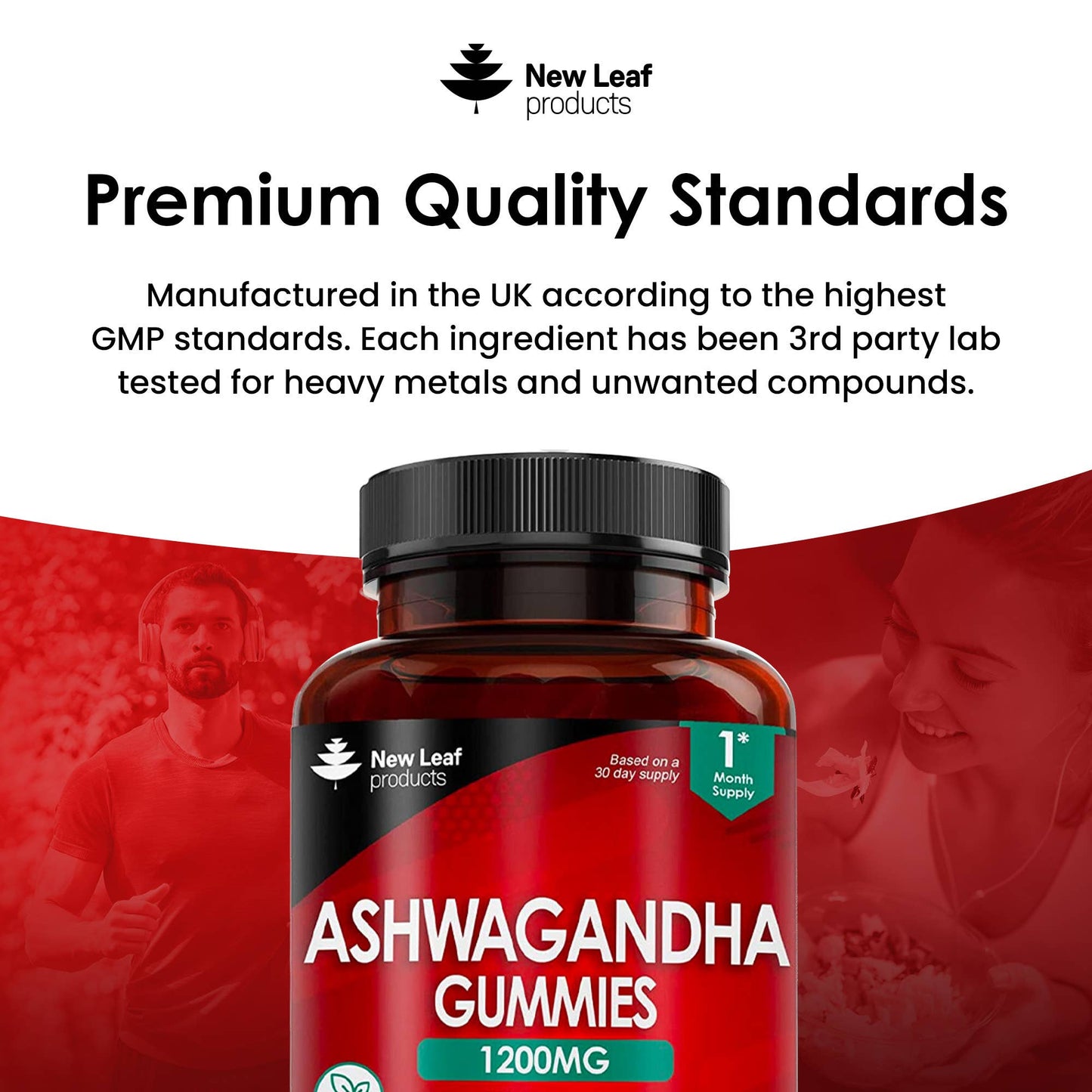 ASHWAGANDHA GUMMIES 1200MG 5% WITHANOLIDES 60 GUMMIES