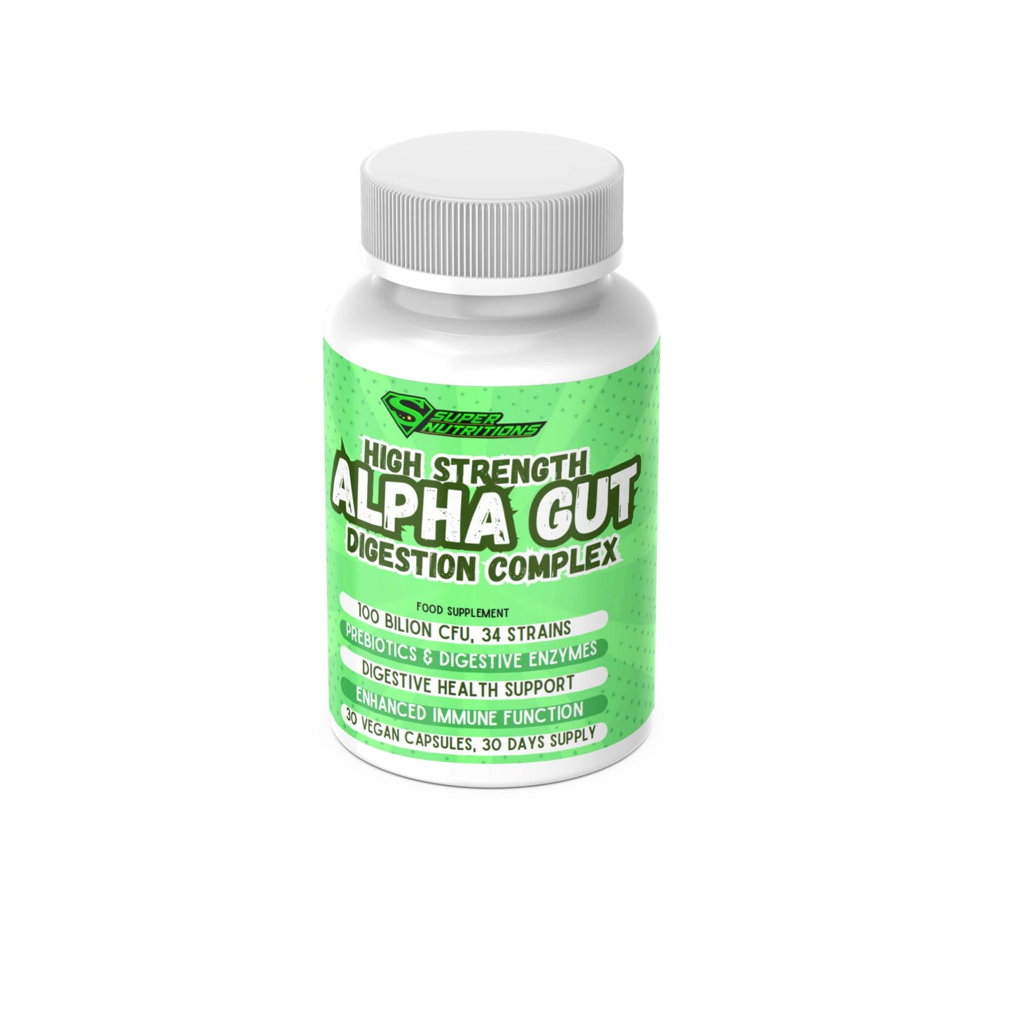 ALPHA GUT 30 VEGAN CAPSULES - HIGH STRENGTH DIGESTION COMPLEX