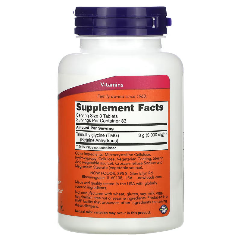 TMG BETAINE 1.000MG 100 TABLETS