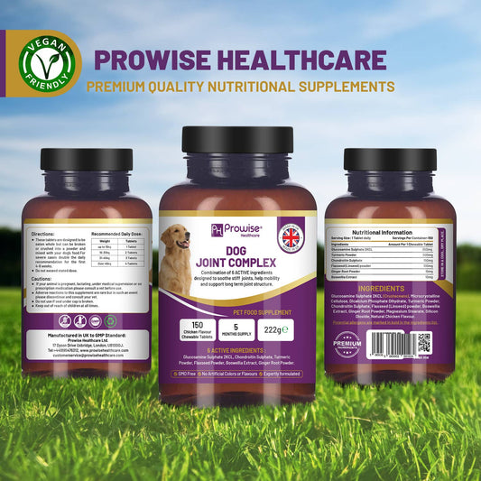 Dog Joint Supplement UK Manufactured I 150 Chicken Flavor Ch