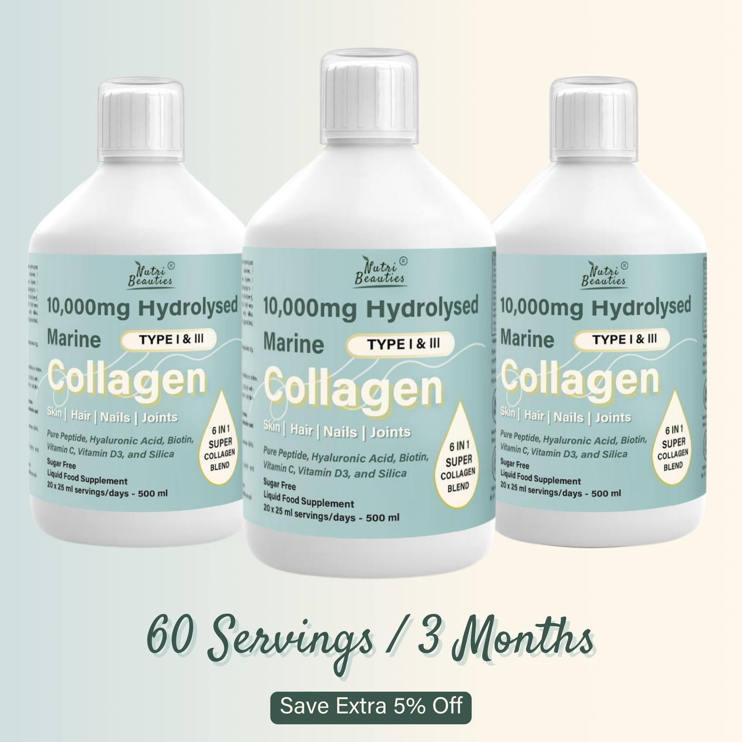 6-IN-1 HYDROLYSED MARINE COLLAGEN 500ML