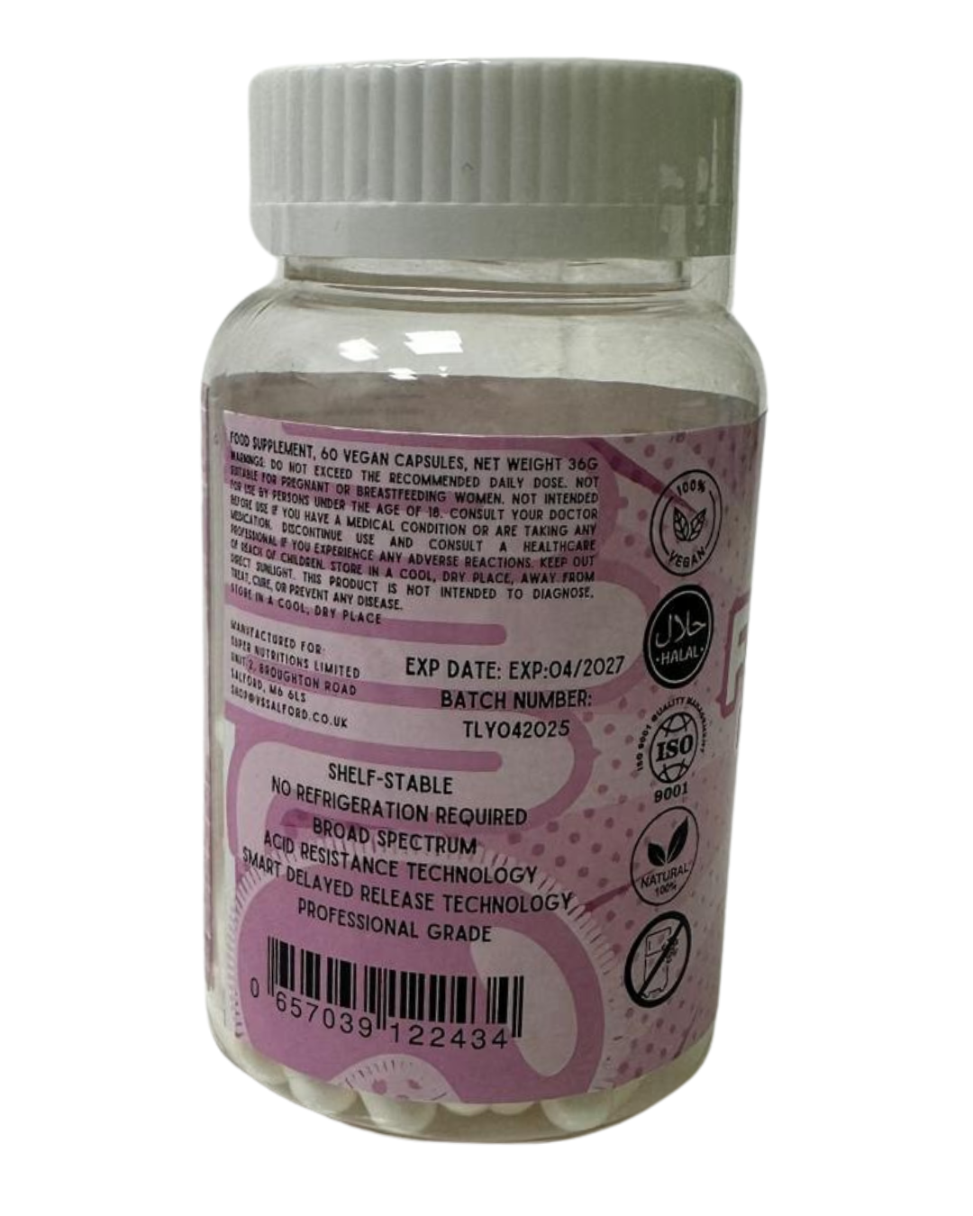 FEMME GUT 60 VEGAN CAPSULES - HIGH STRENGTH DIGESTION COMPLEX FOR WOMAN