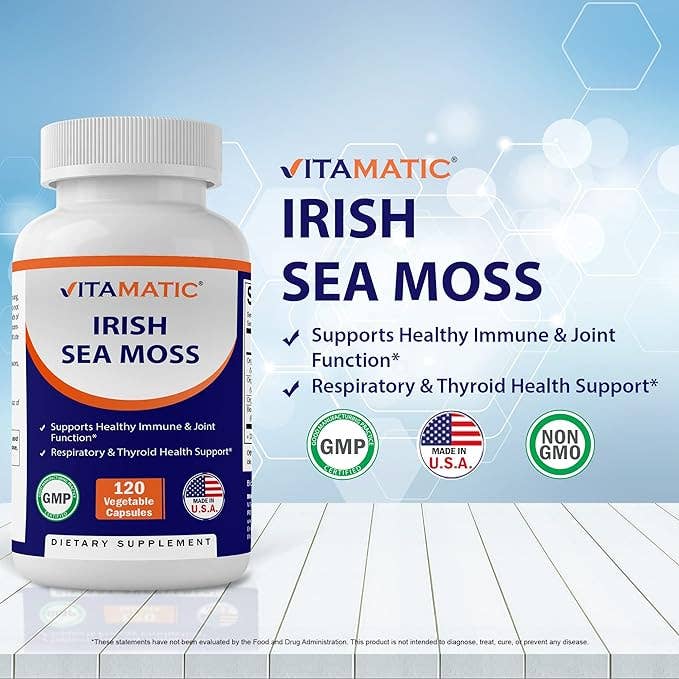 Vitamatic Organic Irish Sea Moss 60 Vegetable Capsules