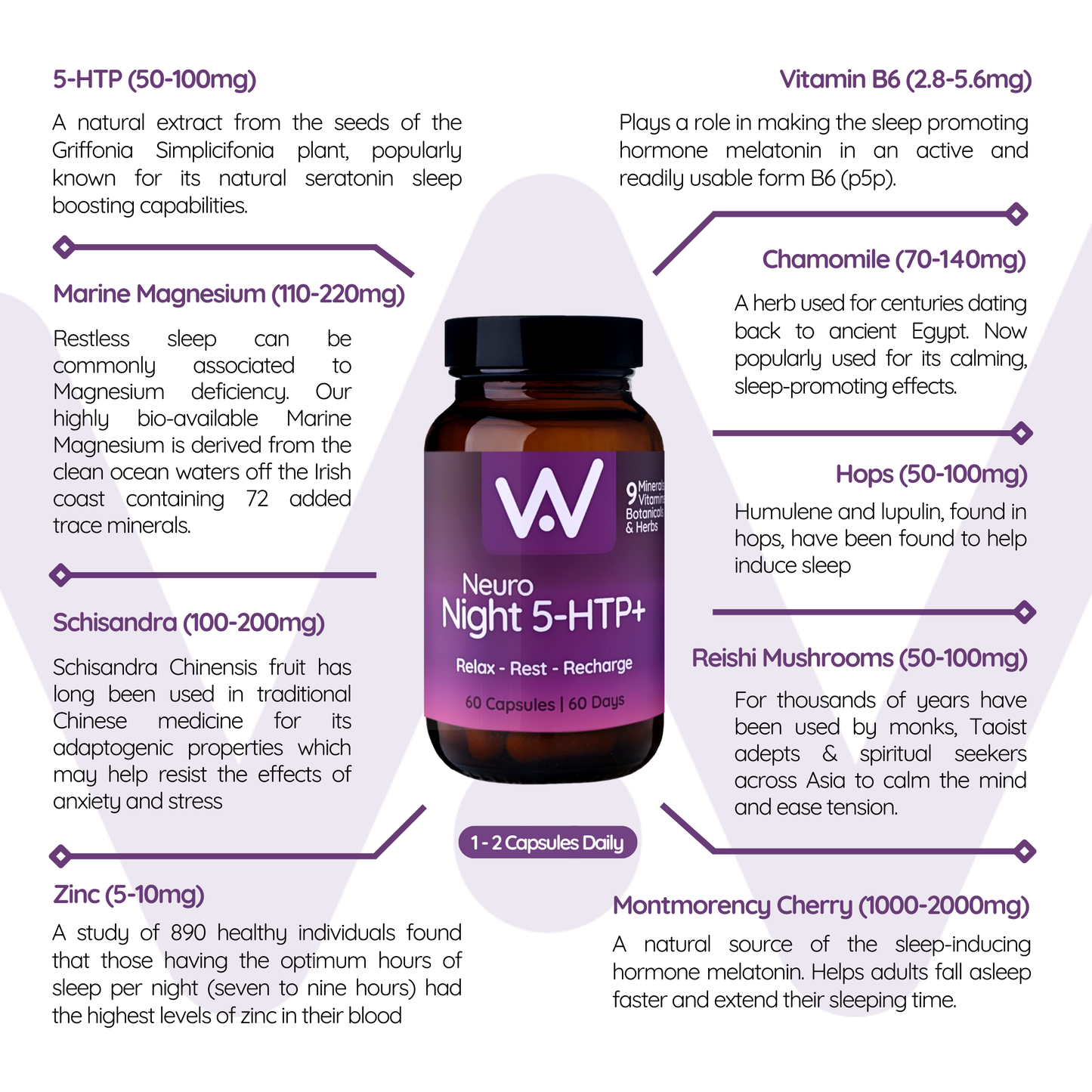 Neuro Night 5-HTP + Nutritional Sleep Support-9 Ingredients