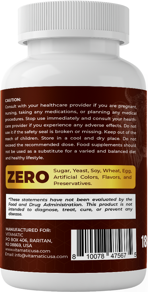 Vitamatic Grass Fed Beef Liver - 180 Capsules