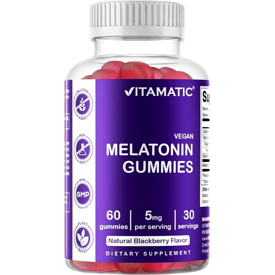 VEGAN MELATONIN GUMMIES 5MG 60 GUMMIES