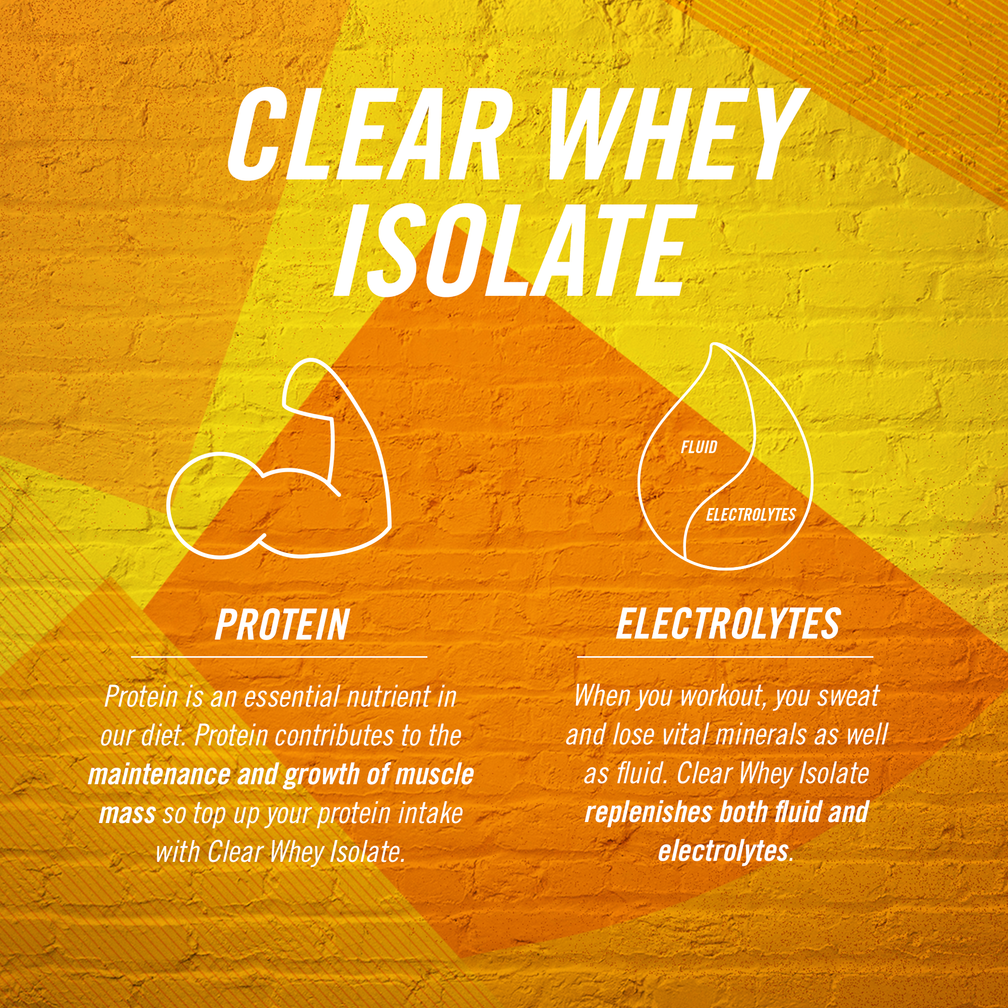 CLEAR WHEY ISOLATE, PROTEIN AND ELECTROLYTE DRINK 1kg