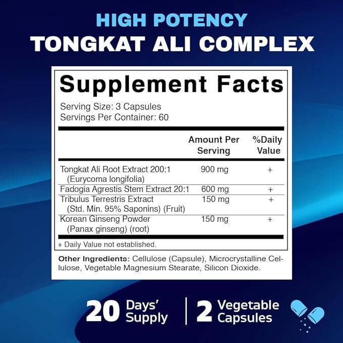 TONGAT ALI COMPLEX 180 VEGGIE CAPSULES
