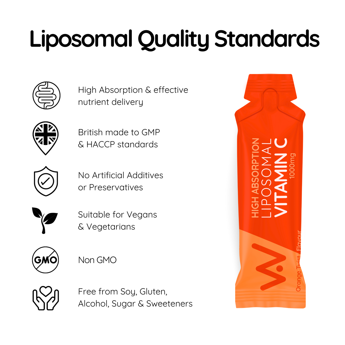 Liposomal Vitamin C (1000mg) Sachet - 7ml - 30 Pack