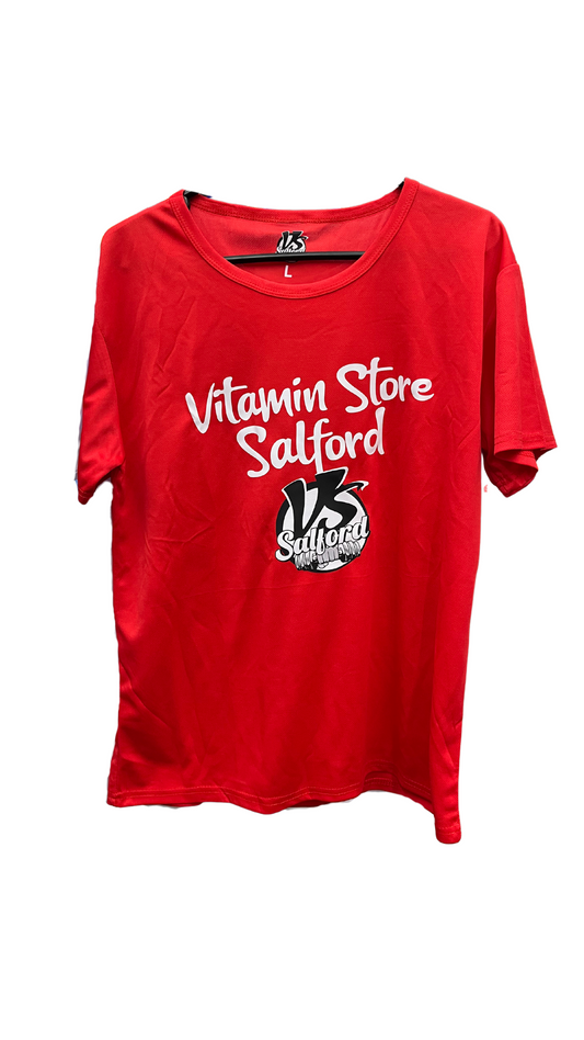 straight outta Salford VITAMIN STORE SALFORD TSHIRT RED