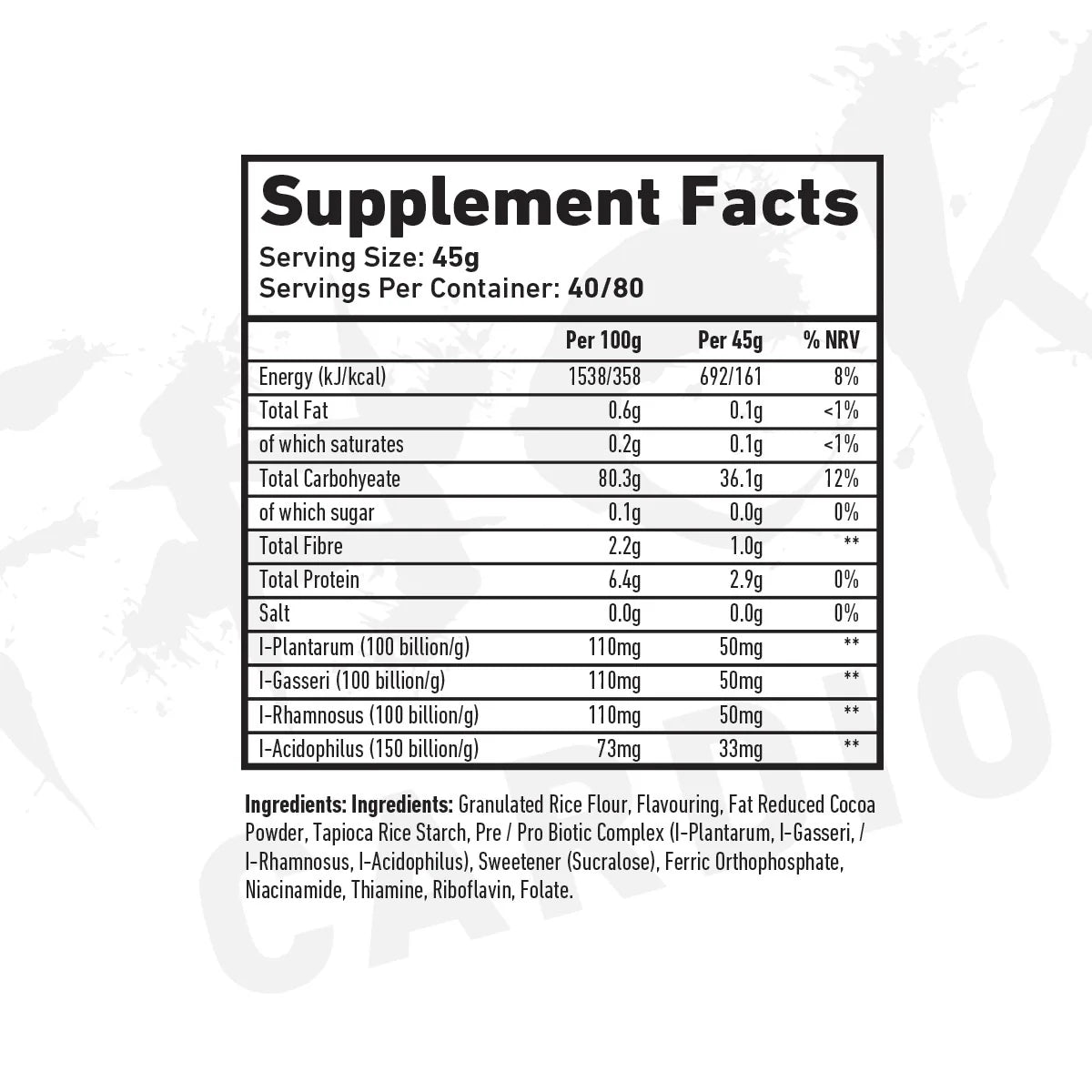 C.O.R+ Cream Of Rice 1.8 kg