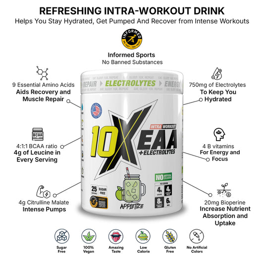 10X EAA 450g, EAA with PUMP and Electrolytes