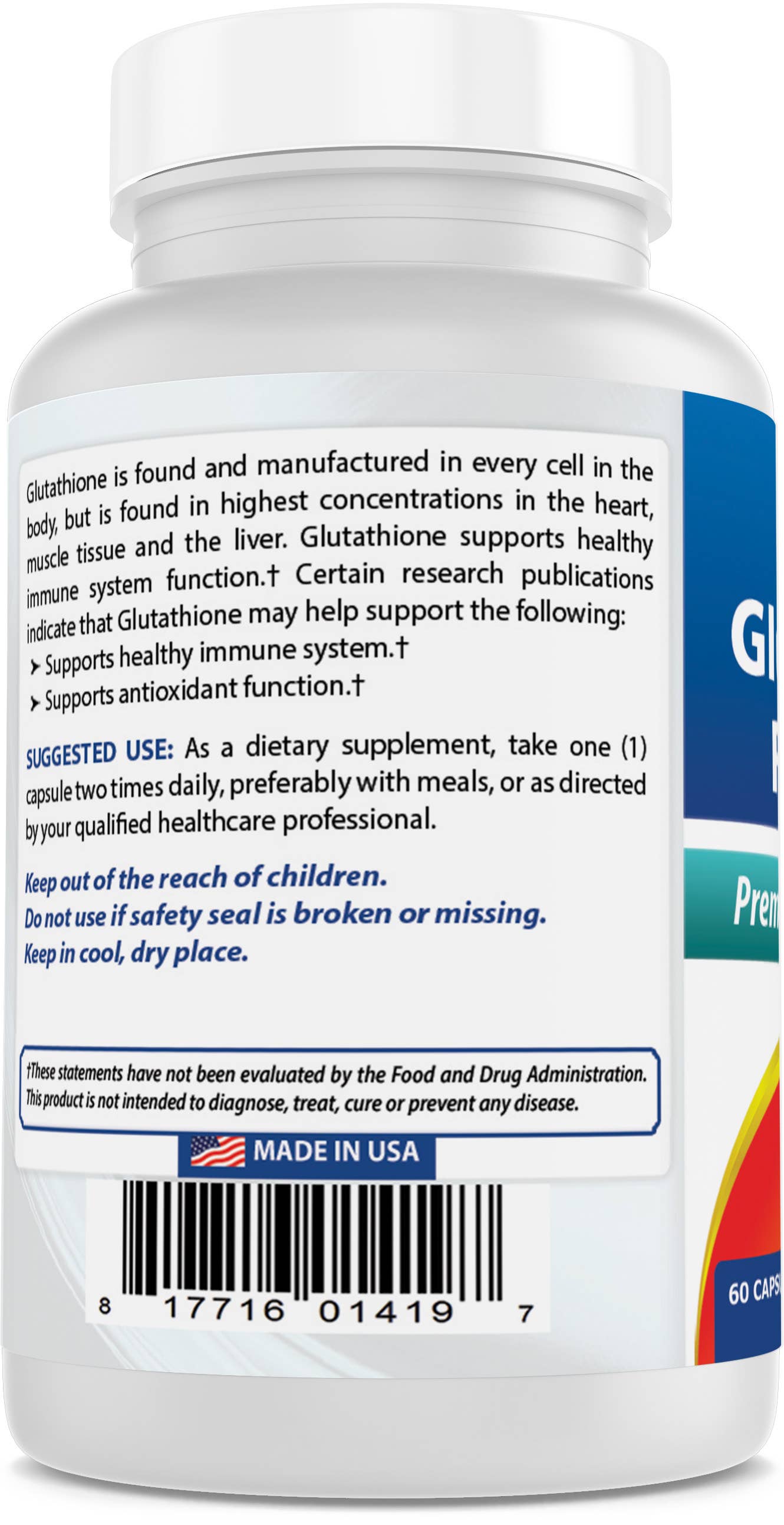 GLUTATHIONE REDUCED 250MG 60 CAPS