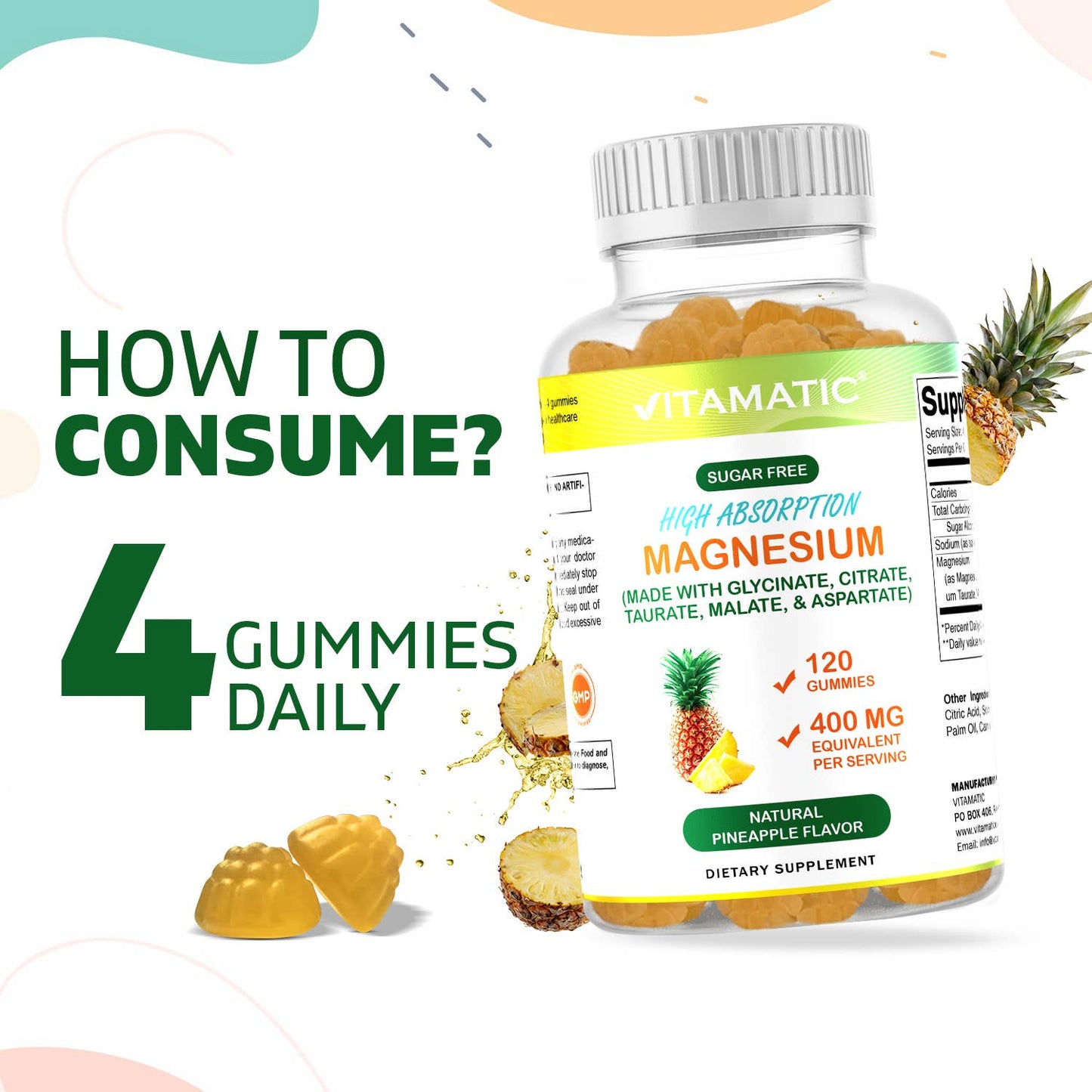 MAGNESIUM 400MG PER SERVING 120 GUMMIES