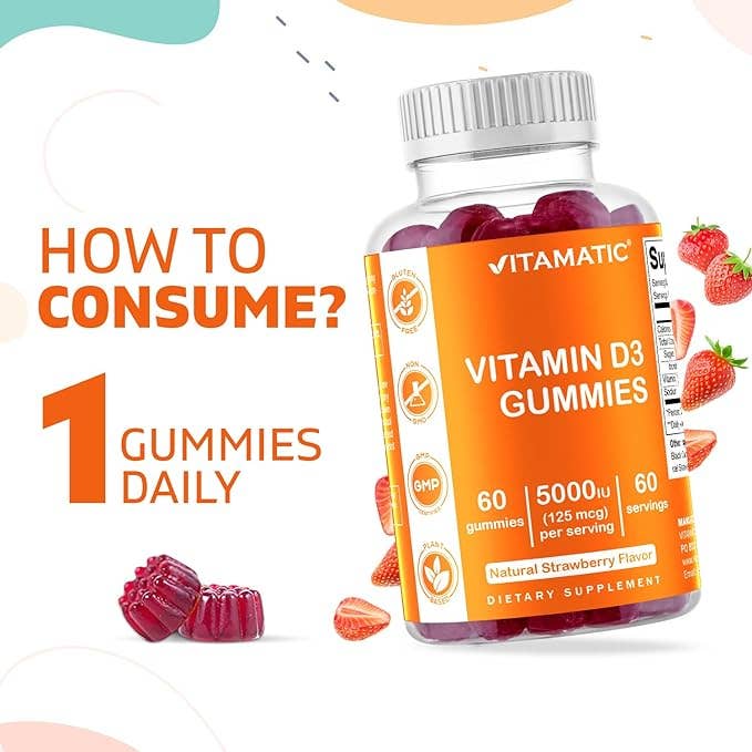VITAMIN D3 5000IU 60 GUMMIES