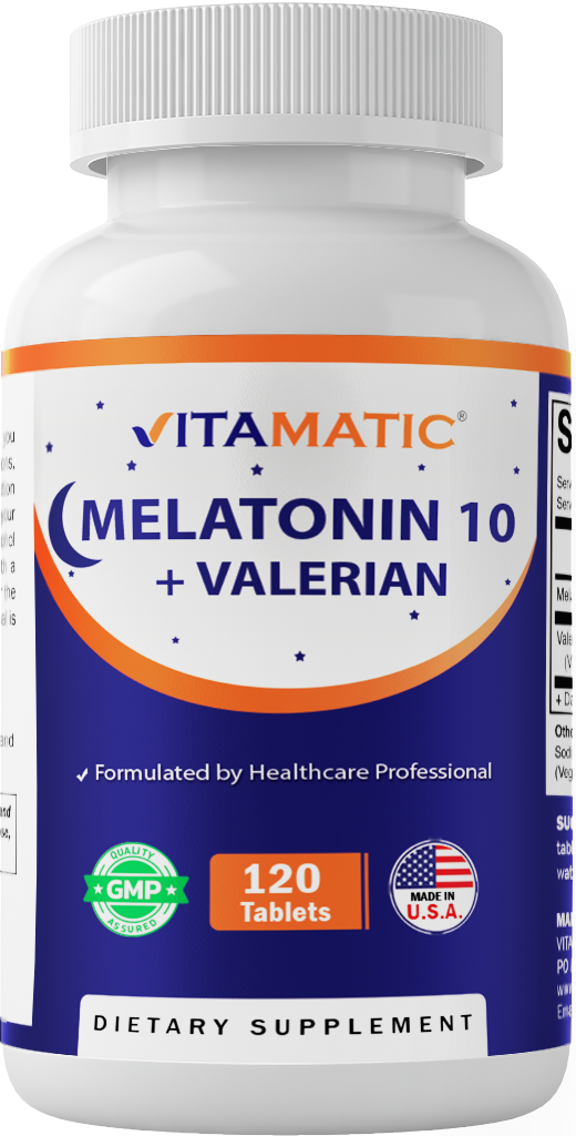 Vitamatic Melatonin with Valerian Root 4:1 Extract - 120 Tab