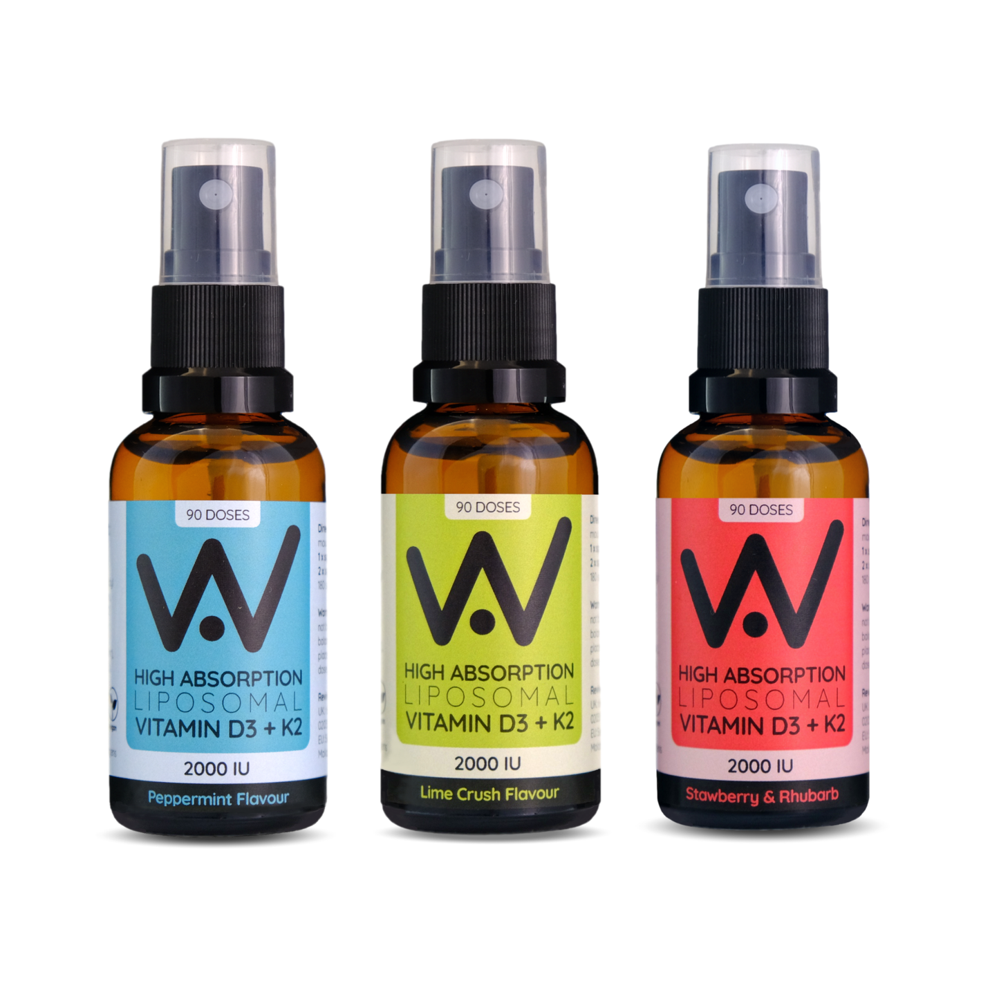 Vitamin D3 (2000IU) + K2 (100mcg) Liposomal Spray Peppermint