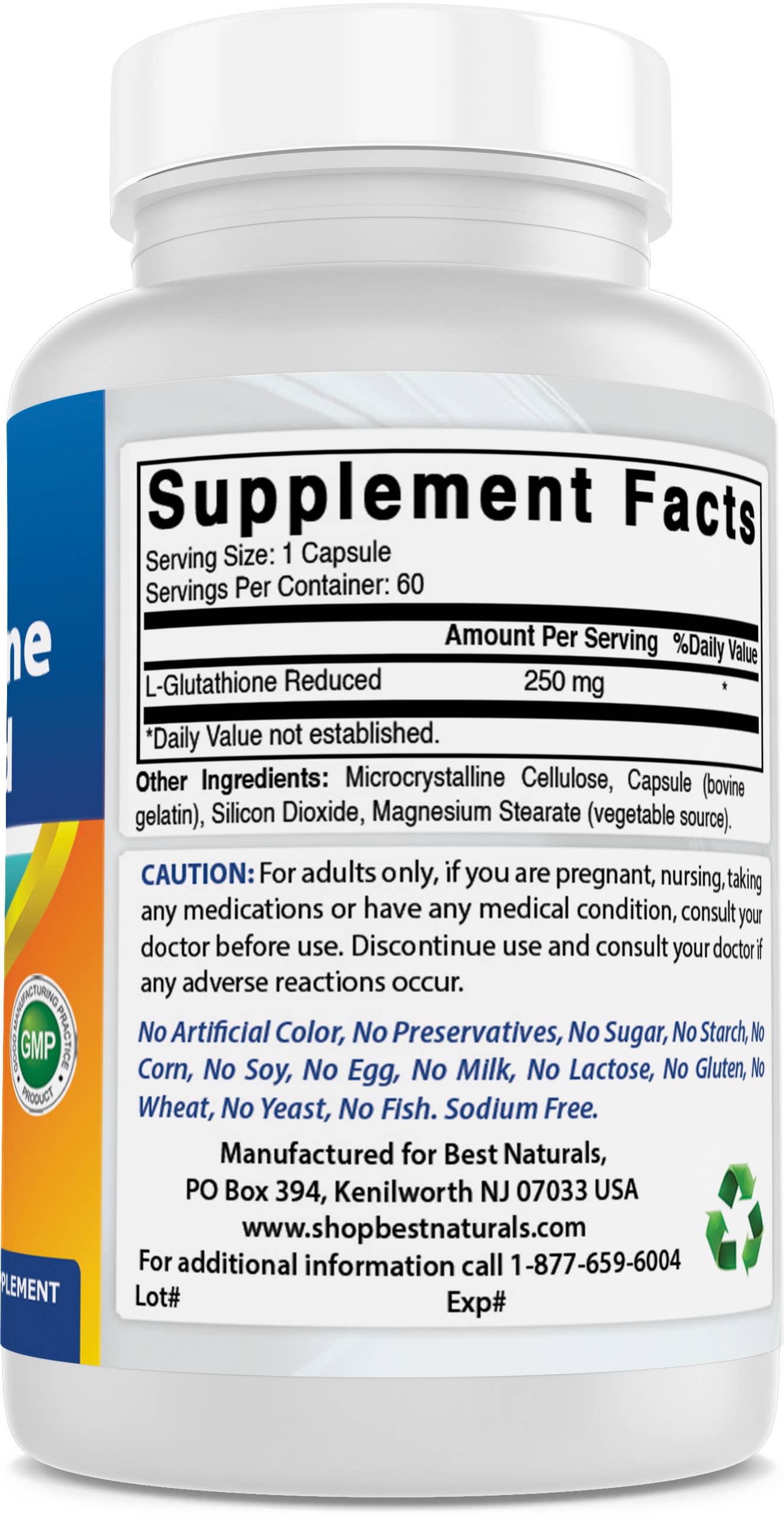 GLUTATHIONE REDUCED 250MG 60 CAPS