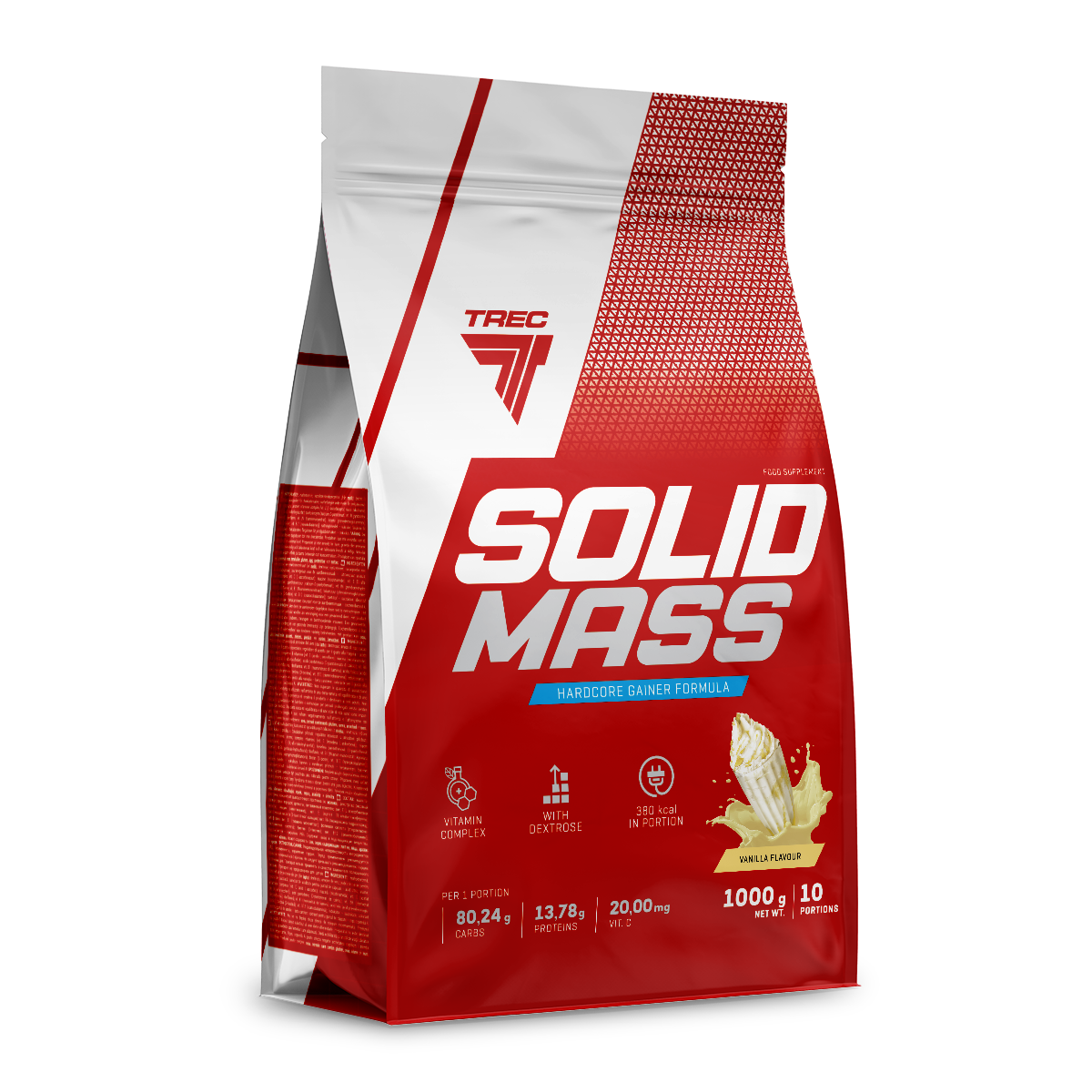 SOLID MASS 1kg/3kg/5,8kg High calorie protein gainer