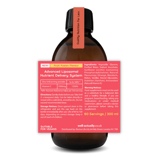 Liposomal Vitamin C (1000mg) Liquid - 300ml - 60 servings
