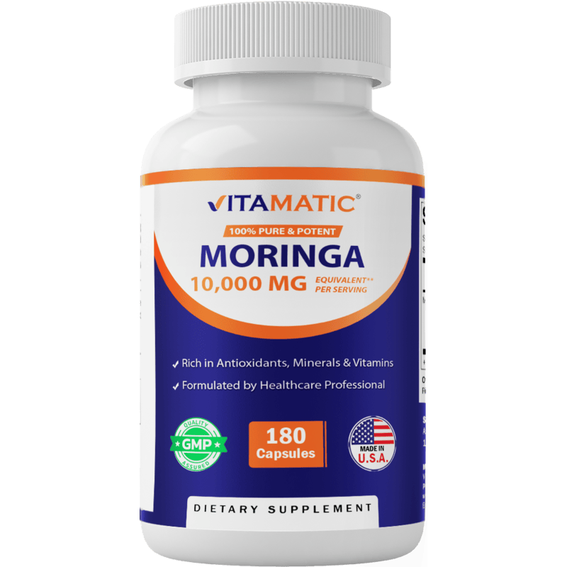 Vitamatic Moringa Leaf Extract 10,000mg - 180 Capsules