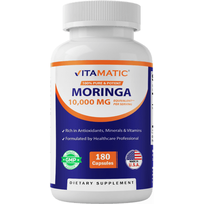 Vitamatic Moringa Leaf Extract 10,000mg - 180 Capsules