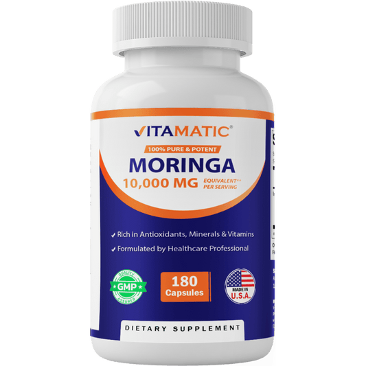 Vitamatic Moringa Leaf Extract 10,000mg - 180 Capsules
