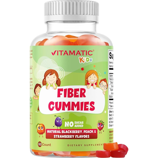 Vitamatic Kids Prebiotic Fiber Gummies Zero Sugar 60 Count
