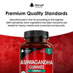 ASHWAGANDHA GUMMIES 1200MG 5% WITHANOLIDES 60 GUMMIES