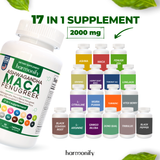 MACA, ASHWAGANDHA, FENUGREEK BLEND 1400MG 60CAPS - 17-in-1 Sexual Enhancement Supplement – Libido Booster for Men and Women