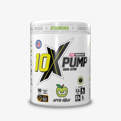 10X PUMP 600g: Caffeine-Free Pre-Workout