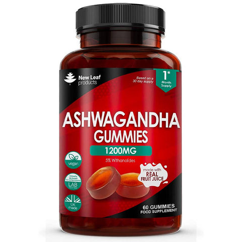 ASHWAGANDHA GUMMIES 1200MG 5% WITHANOLIDES 60 GUMMIES