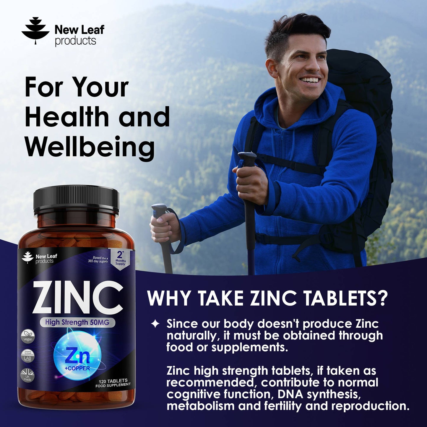 ZINC 50MG 120 TABS