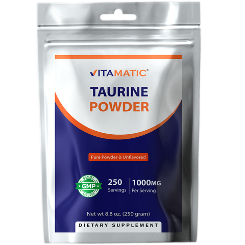 Vitamatic | Pure Taurine 1000mg |  250 Servings