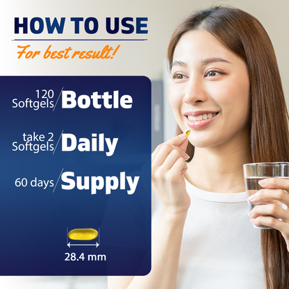 Vegan Omega 3-6-9 Complex 1250mg - 120 Softgels