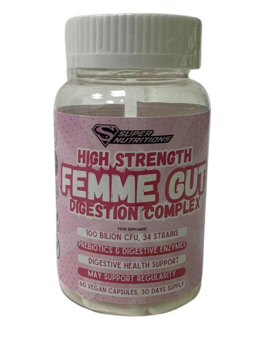 FEMME GUT 60 VEGAN CAPSULES - HIGH STRENGTH DIGESTION COMPLEX FOR WOMAN