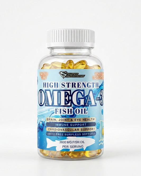 High Strength Fish Oil Omega-3 120 sofgels + 10% FREE total of 132 softgels
