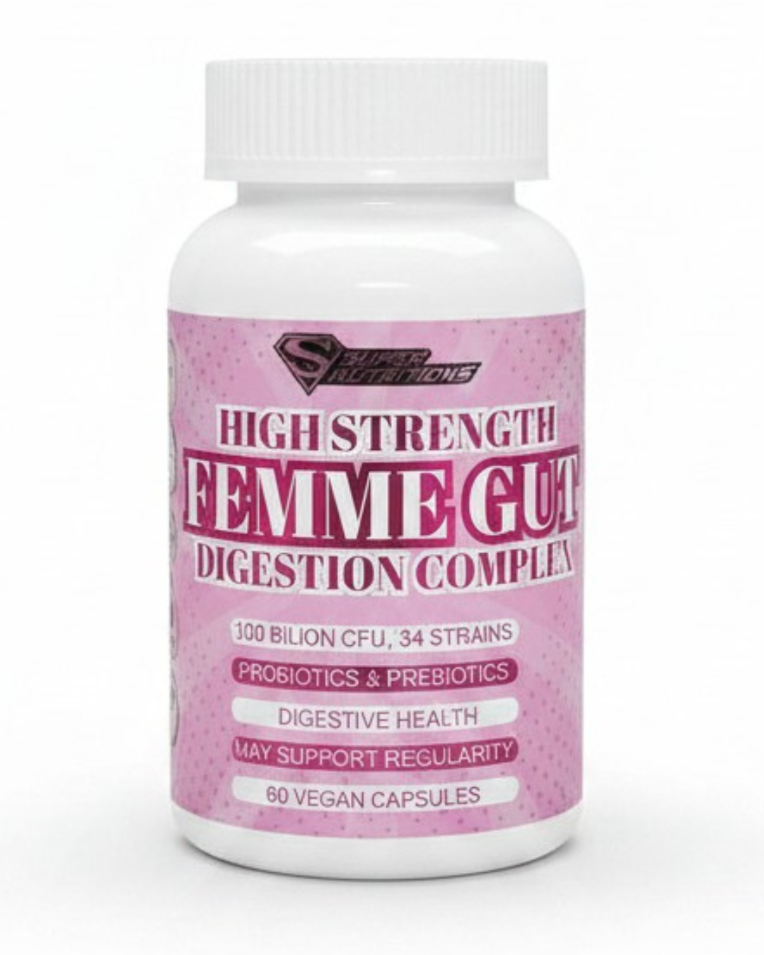 FEMME GUT 60 VEGAN CAPSULES - HIGH STRENGTH DIGESTION COMPLEX FOR WOMAN