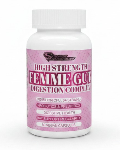 FEMME GUT 60 VEGAN CAPSULES - HIGH STRENGTH DIGESTION COMPLEX FOR WOMAN