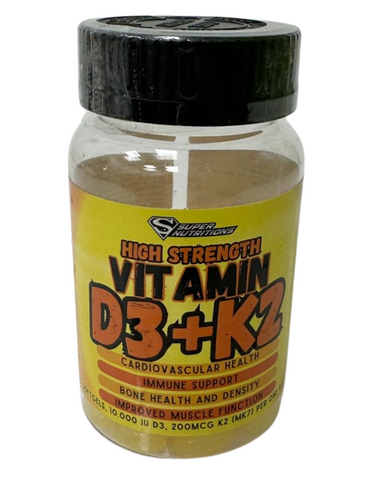 High Strength D3 + K2 (MK-7) 60 Softgels