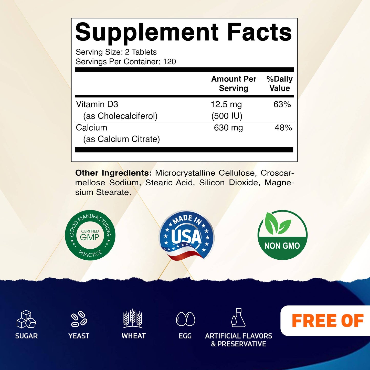 Vitamatic Calcium Citrate with Vitamin D3 - 240 Tablets