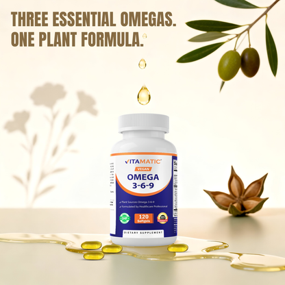 Vegan Omega 3-6-9 Complex 1250mg - 120 Softgels
