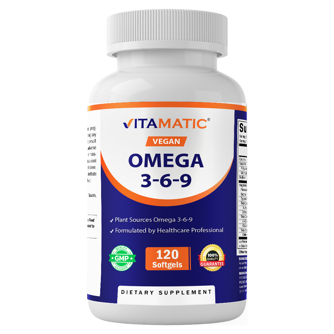 Vegan Omega 3-6-9 Complex 1250mg - 120 Softgels