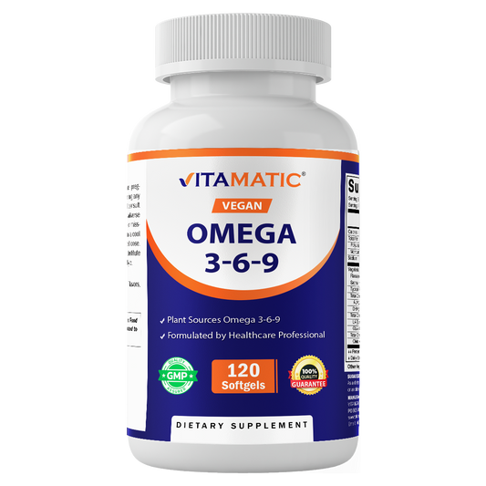 Vegan Omega 3-6-9 Complex 1250mg - 120 Softgels