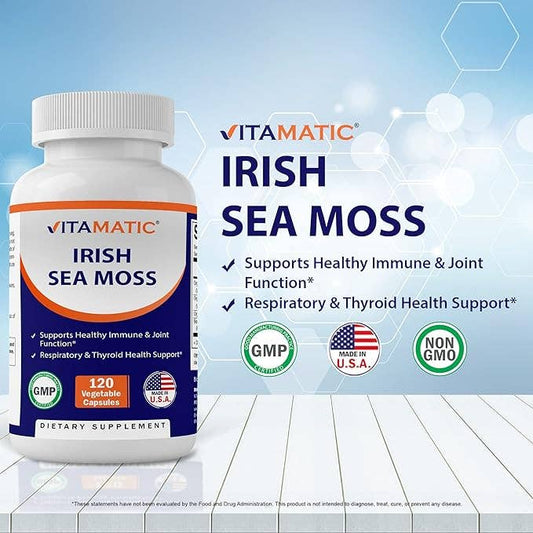 Vitamatic Organic Irish Sea Moss 60 Vegetable Capsules