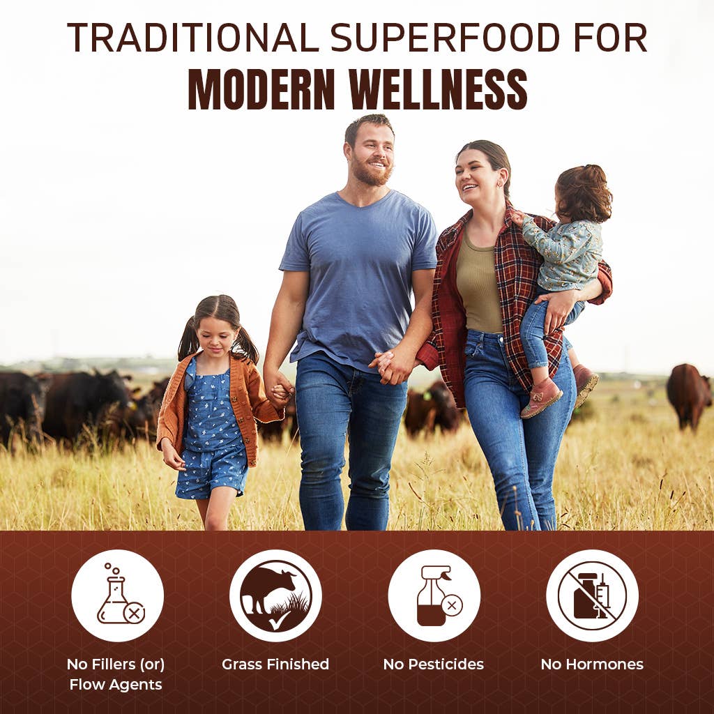Grass Fed Beef Heart with Liver - 180 Capsules