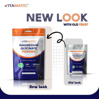 Magnesium powder (from Glycinate & Oxide) - 250 Grams