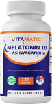 Melatonin 10mg with Ashwagandha 4:1 Extract 250mg 120 Tables