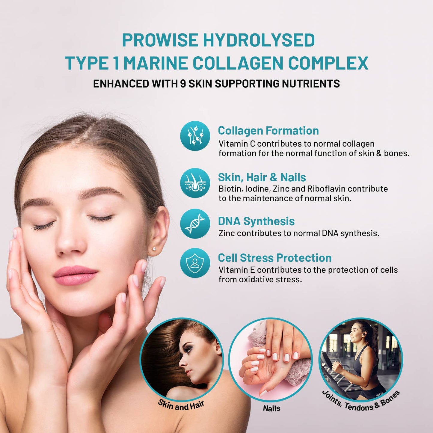 Marine Collagen with Hyaluronic Acid 1100mg - 90 Capsules Bo
