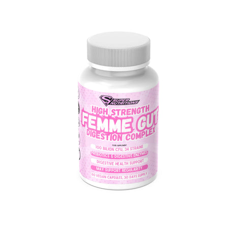 FEMME GUT 60 VEGAN CAPSULES - HIGH STRENGTH DIGESTION COMPLEX FOR WOMAN